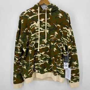 Sanctuary Hoodie Men's Size M Green‎ Camouflag Camo Pullover Pockets New NWT